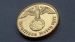 WO2 2 Reichspfennig 1937 nazi Duitsland (24 karaats goud ver, Postzegels en Munten, Munten | Europa | Niet-Euromunten, Goud, Duitsland