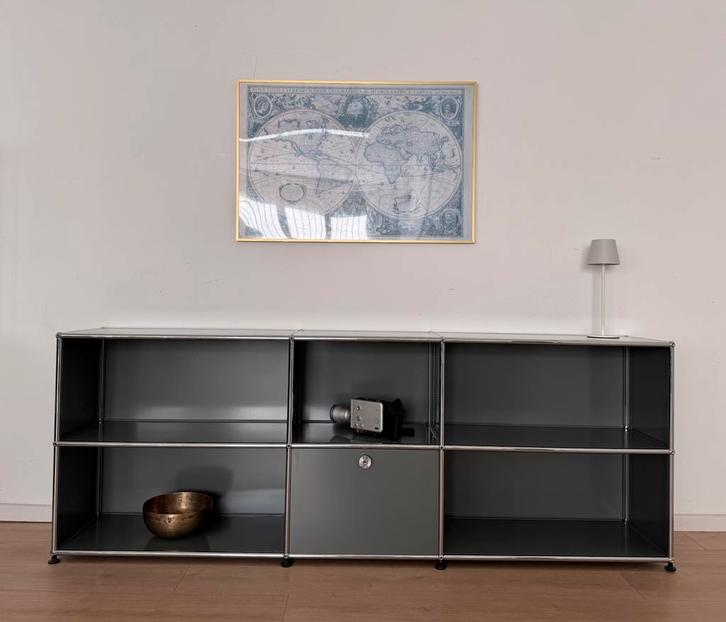 USM Haller Sideboard | 3x2 elements | medium grey 1 flap, Huis en Inrichting, Kasten | Dressoirs, Gebruikt, 25 tot 50 cm, Ophalen