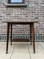 Vintage bijzet tafeltje TV, 2 lagen. Jaren '70 *mooie staat*, Ophalen of Verzenden