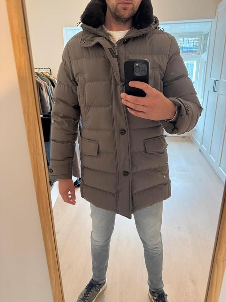 MooRer winterjas maat 52, Kleding | Dames, Jassen | Winter, Nieuw, Maat 42/44 (L), Beige, Ophalen of Verzenden