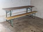Biertafel met bijpassende bank. Op te halen in Sauerland., Ophalen, Rechthoekig, Hout, Inklapbaar