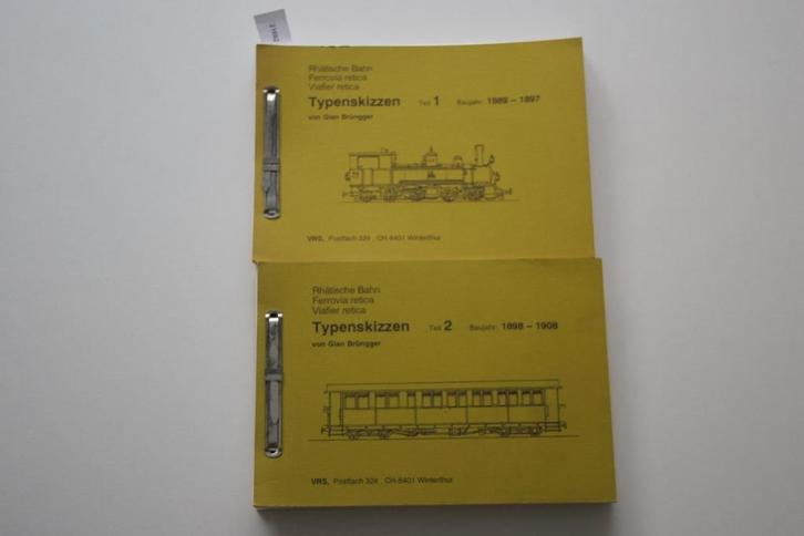 Typenskizzen Rhätische Bahn:- Teil 1 Baujahr 1889-1897- Teil, Verzamelen, Spoorwegen en Tramwegen, Gebruikt, Trein, Boek of Tijdschrift