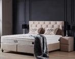 Opbergboxspring Palermo beige Dreambedden, Crème, Ophalen of Verzenden, 180 cm, 200 cm