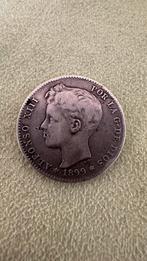Peseta Alfonso XIII 1899 plata, Postzegels en Munten, Verzenden, Overige landen