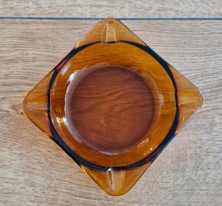 Duralex Asbak Amberkleur, Antiek en Kunst, Antiek | Glas en Kristal, Ophalen of Verzenden