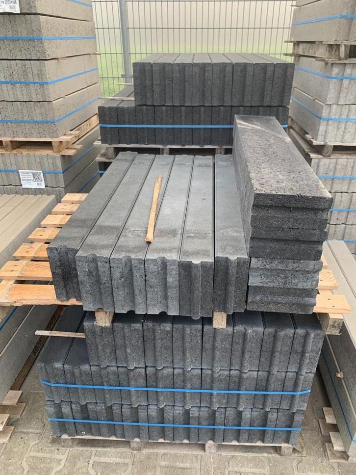 Opsluitband 10x20x100 cm Zwart (Licht verkleurd) - J&W 87, Tuin en Terras, Tegels en Klinkers, Nieuw, Overige typen, Beton, Minder dan 5 m²