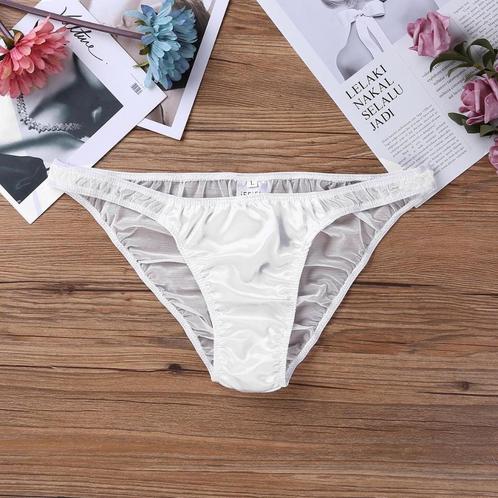 Doorzichtige witte heren slip / onderbroek sexy maat M L XL, Kleding | Heren, Ondergoed, Slip, Wit, Verzenden
