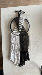 Macrame dromenvanger, zwart/wit, 10 cm diameter, Ophalen of Verzenden, Nieuw