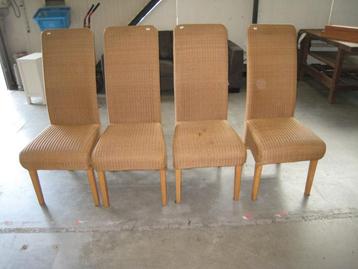 4 eetkamerstoelen Lloyd Loom beschikbaar voor biedingen