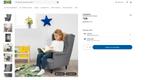 STRANDMON Kinderfauteuil, Vissle grijs IKEA, Huis en Inrichting, Fauteuils, Ophalen, Hout, Gebruikt, Minder dan 75 cm