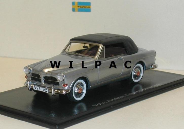 Neo Volvo Amazon cabrio Coune 1963 zilvergrijs in 1:43., Hobby en Vrije tijd, Modelauto's | 1:43, Nieuw, Auto, Overige merken