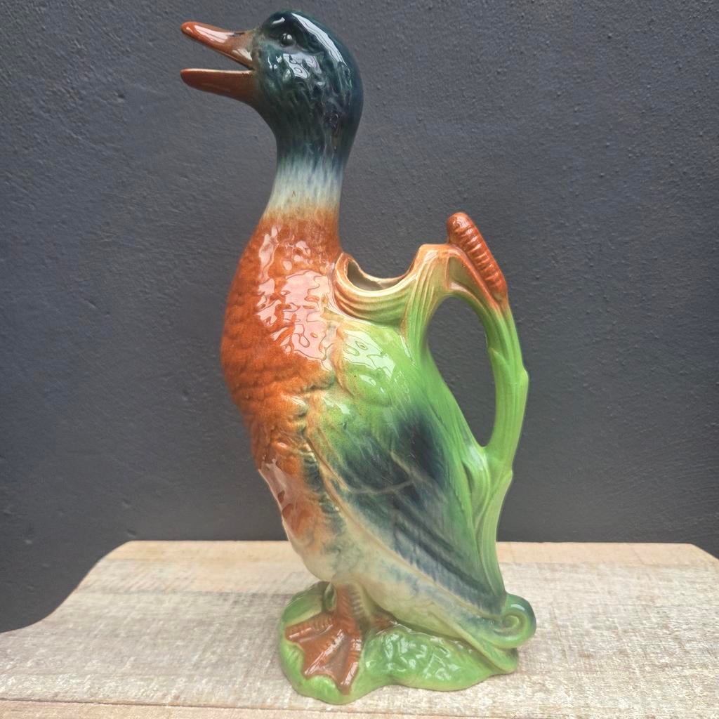St. Clement Majolica Aardewerk Waterkan Eend, Ophalen of Verzenden
