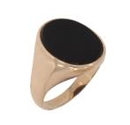 Onyx zegelring vintage 14 karaats gouden ring dames heren, Sieraden, Tassen en Uiterlijk, Antieke sieraden, Ophalen of Verzenden