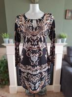 K-Design K Design zwart bruin beige jurk M 38 40 Gratis Verz, Maat 38/40 (M), Verzenden, Zwart, Zo goed als nieuw