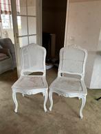 twee brocante stoelen, Huis en Inrichting, Stoelen, Ophalen, Gebruikt, Wit, Twee