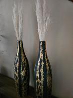 2 prachtige handgemaakte vazen zwart/goud!!, Huis en Inrichting, Woonaccessoires | Vazen, Zo goed als nieuw, 50 tot 75 cm, Zwart