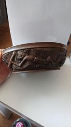 Handgesneden Houten Schaal met Figuren, Ophalen of Verzenden