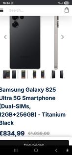 Samsung Galaxy S25 Ultra 256GB - Titanium Zwart, Overige modellen, Zwart, Touchscreen, Ophalen of Verzenden