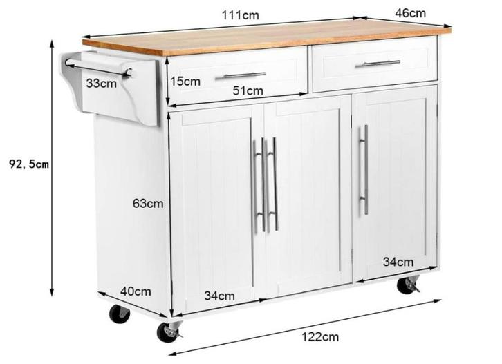 COSTWAY Keukentrolley Nieuw, Huis en Inrichting, Keuken | Keukenbenodigdheden, Nieuw, Ophalen