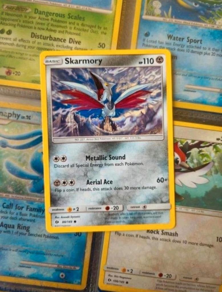 Skarmory 88/149 Sun&Moon base set pokemon kaart, Hobby en Vrije tijd, Verzamelkaartspellen | Pokémon, Ophalen of Verzenden, Zo goed als nieuw