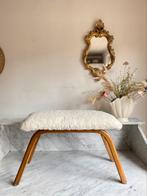 Unieke vintage voetenbankje (pastoe stijl) jaren ‘50, Ophalen, Minder dan 50 cm, 50 tot 75 cm, Hout