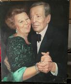 Olieverf op doek - Beatrix & Claus dansend, Antiek en Kunst, Ophalen
