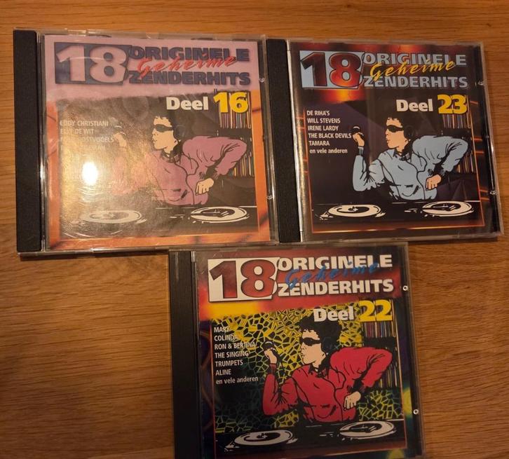 3x 18 Originele geheime zenderhits, Cd's en Dvd's, Cd's | Nederlandstalig, Gebruikt, Overige genres, Ophalen of Verzenden
