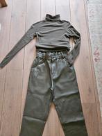 Esqualo fake leather broek met Summum colletje, Ophalen of Verzenden, Maat 34 (XS) of kleiner, Lang, Groen