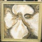 Schilderij bloem handgeschilderd met lijst, Antiek en Kunst, Kunst | Schilderijen | Modern, Ophalen