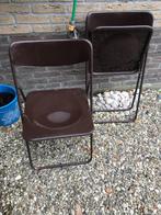 klapstoel hard plastic 2x voor 10,- totaal, Ophalen, Gebruikt, Plastic, Stapelbaar
