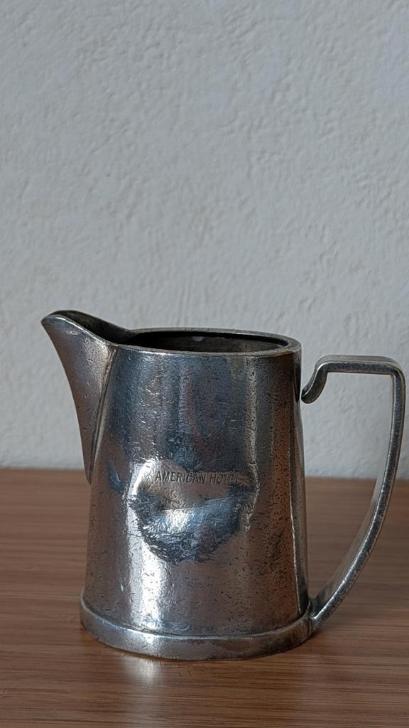 Verzilverd melk kannetje, Antiek en Kunst, Antiek | Goud en Zilver, Ophalen of Verzenden