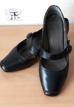 Zwarte leren pumps - mt 39 - In mooie staat, Ophalen of Verzenden, Zwart, Pumps
