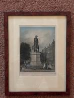 Antieke prent van een gravure van beeld van Rembrandt, Antiek en Kunst, Ophalen