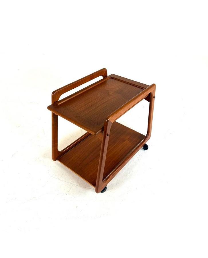 Vintage teakhouten trolley, Sika Møbler ‘60, Huis en Inrichting, Tafels | Bijzettafels, Zo goed als nieuw, Rechthoekig, 45 tot 60 cm