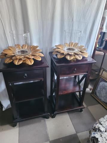 2 vintage teakhouten nachkastjes p/st 29.95 beschikbaar voor biedingen