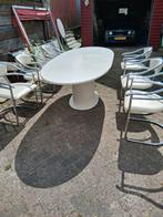 6 delig  design eettafel  met stoelen, Huis en Inrichting, Complete eetkamers, Ophalen, Zo goed als nieuw