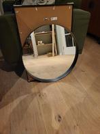 Zwarte Ronde Spiegel, Huis en Inrichting, Woonaccessoires | Spiegels, Ophalen, Rond, Zo goed als nieuw, Minder dan 100 cm