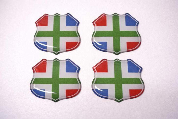 3D Groningse gel vlag stickers UV-bestendig, Verzamelen, Stickers, Nieuw, Overige typen, Verzenden