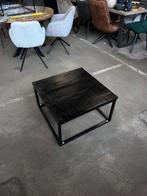 Salontafel hout zwart 60 x 60cm - outlet korting, Ophalen, Overige materialen, 50 tot 100 cm, 50 tot 100 cm
