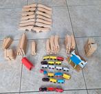 Houten treinbaan 120+ delen, Ophalen of Verzenden, Gebruikt