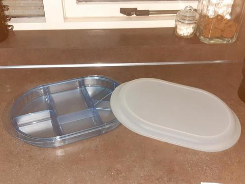 Tupperware doorzichtige party/vakken/gourmet schaal, Huis en Inrichting, Keuken | Tupperware, Schaal, Ophalen of Verzenden