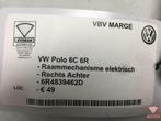 vw polo 6r 6c raammechanisme elekt. rechts achter 6r4839462d, Ophalen of Verzenden, Gebruikt, Volkswagen