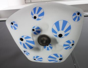 60 jaren hang lamp blauwe gestreepte bollen met zwarte stip beschikbaar voor biedingen