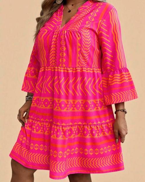 Tuniek Sherita Roze (44 tm 52) ** NIEUW **, Kleding | Dames, Grote Maten, Nieuw, Blouse of Tuniek, Roze, Ophalen of Verzenden