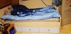 Bed met lades en Auping spiraal 80x200, Ophalen, 85 tot 100 cm, Gebruikt, Matras