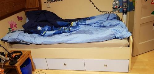 Bed met lades en Auping spiraal 80x200, Kinderen en Baby's, Kinderkamer | Bedden, Gebruikt, 180 cm of meer, 85 tot 100 cm, Matras