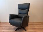 Veneto sta op stoel zwart leer met draaiplateau en accu, Nieuw, Minder dan 75 cm, Minder dan 50 cm, Leer