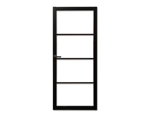 Staal look deur | industriële binnendeur  | helder glas, Doe-het-zelf en Verbouw, Deuren en Horren, Nieuw, Binnendeur, 215 cm of meer