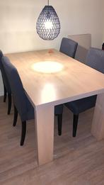 Grote stevige eikenhouten eettafel, Ophalen, Gebruikt, 4 tot 6 stoelen