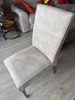 Haco - 3 Beige Stoffen Stoel - eetkamer, Huis en Inrichting, Stoelen, Ophalen, Bruin, Zo goed als nieuw, Eén